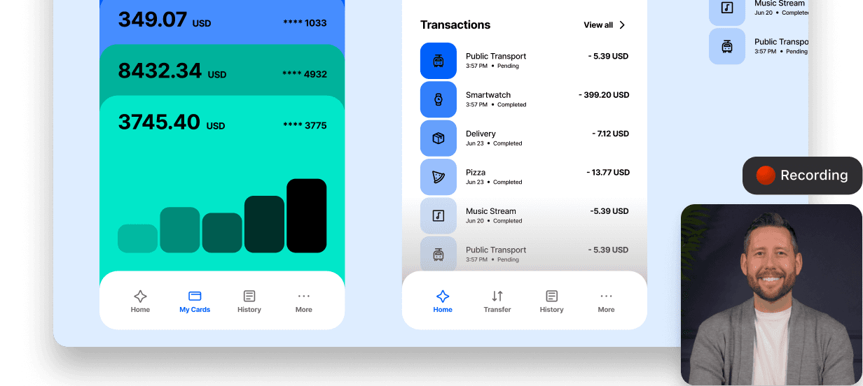 Recording using Airtime Screen Recorder