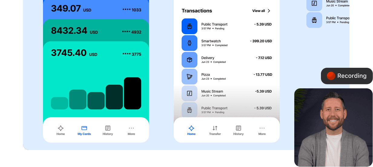 Recording using Airtime Screen Recorder