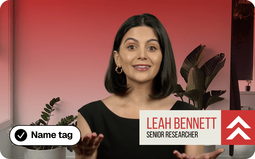 Presenter with the name tag