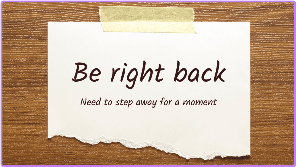 Sticker with BRB status