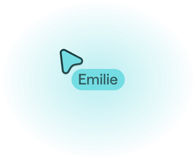 Cursor with person name